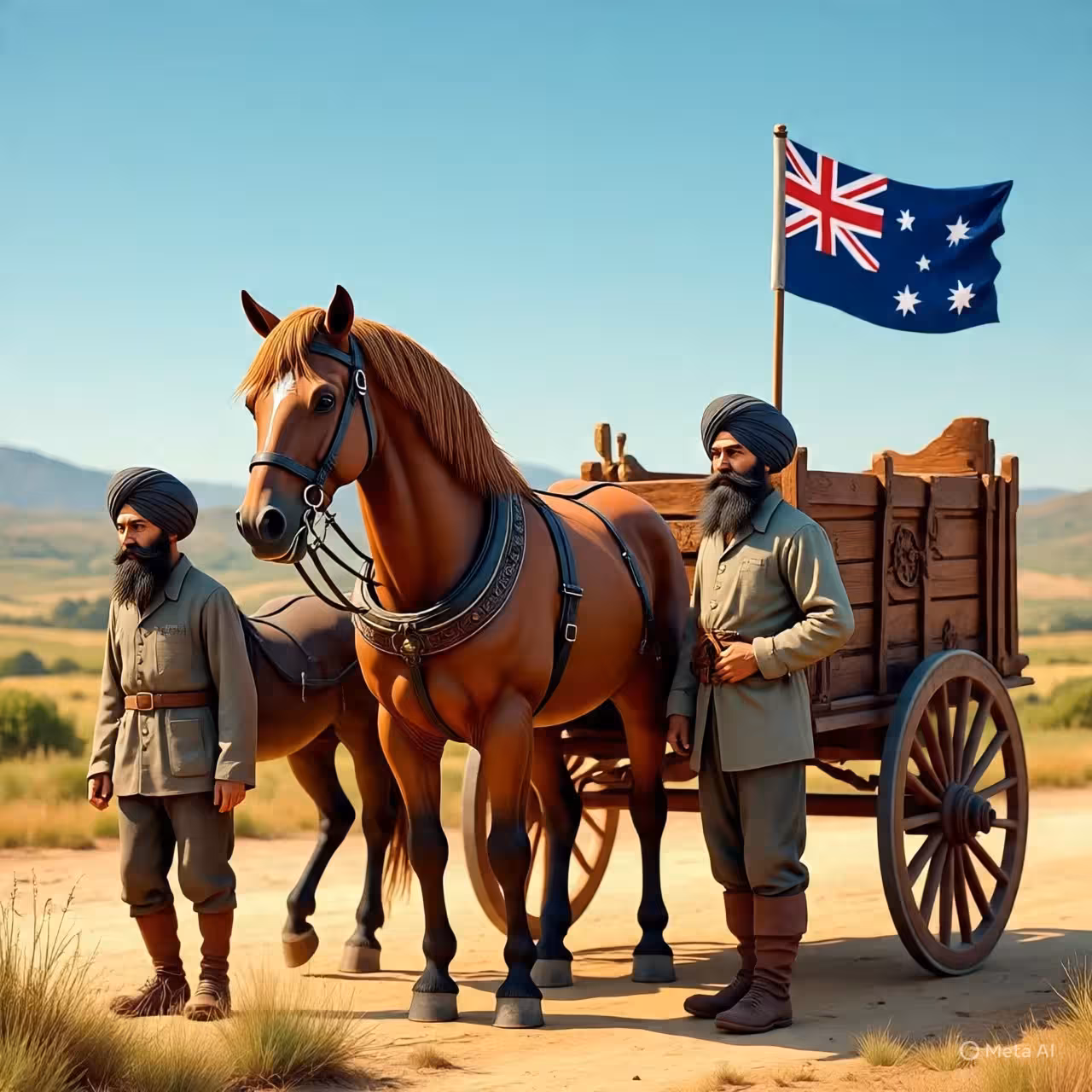 Sikhs in Australia 6 Baba Ram Singh and Otim (Uttam)