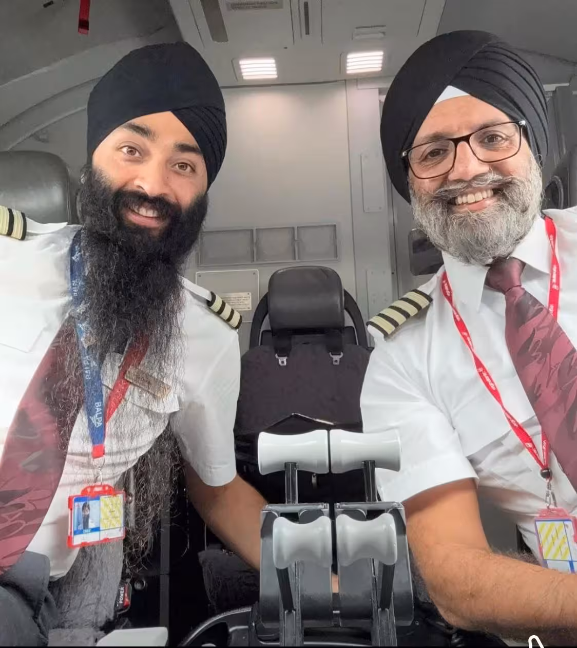 Sikhs in UK 12 Captain Jaspal Singh and son First Officer Harinder Singh