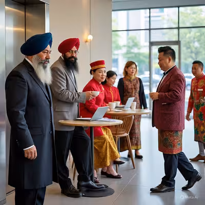 Sikhs in Singapore 2 Sikhs, chinese, Malayas in Singapore