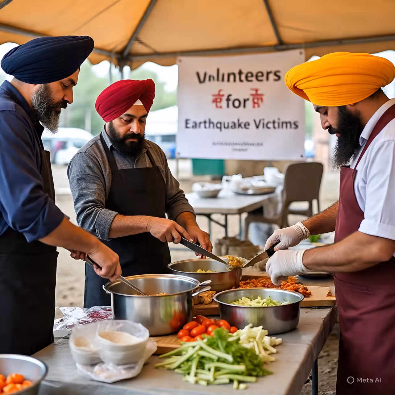 Sikhs in Italy 3 sikhs preparing meals for italia 1