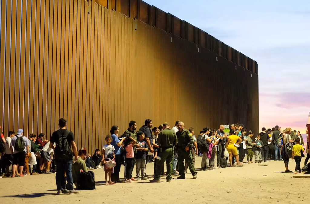 south of Yuma, Arizona,Border of US-Mexico