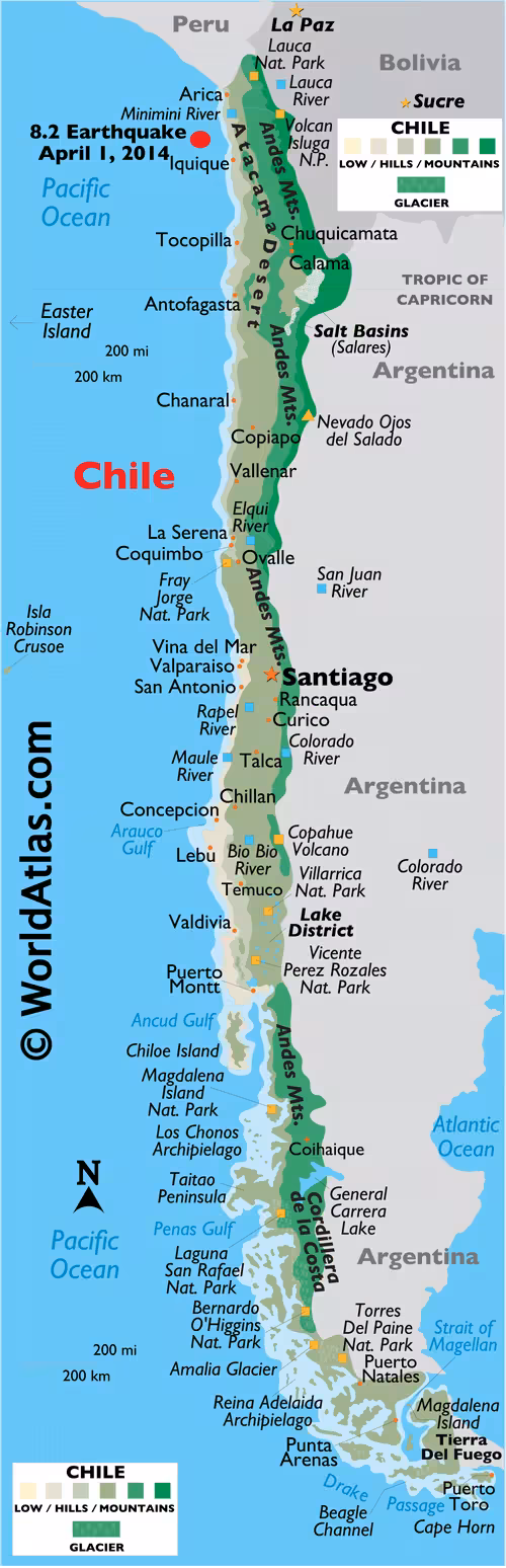 Chile World Map