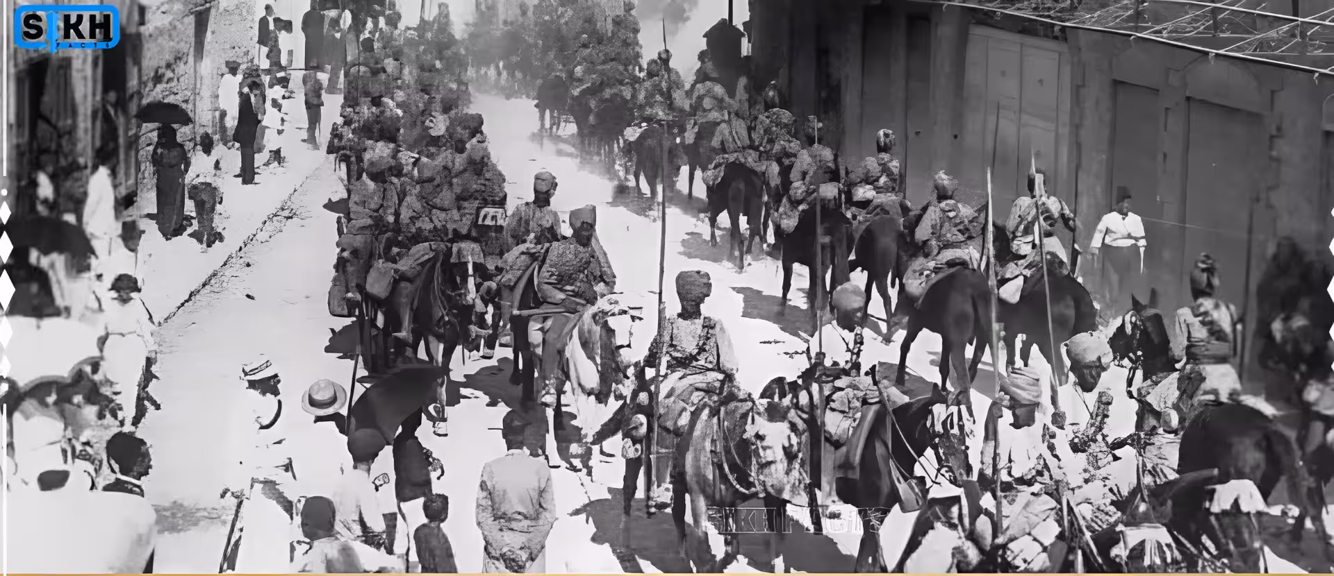 Jodhpur Lancers and Mysore Lancers in Isreal in 1918 in WW1