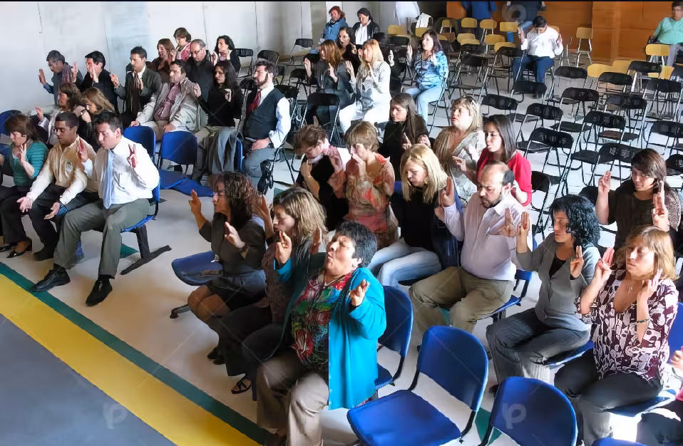 Municipal employees of a district just outside Santiago, Chile.