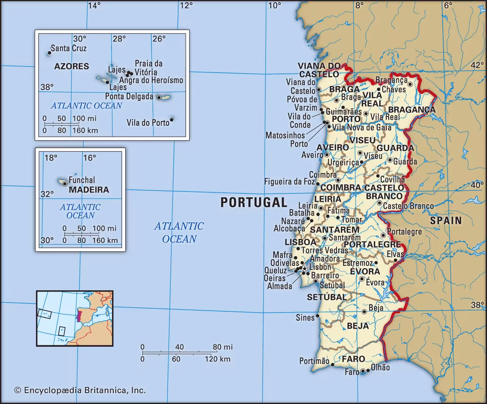 Map of portugal